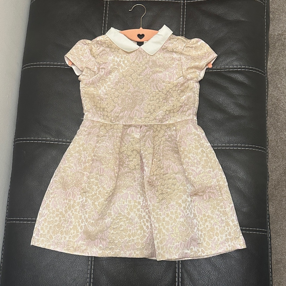 Janie and Jack Cream and Pink Floral Dress